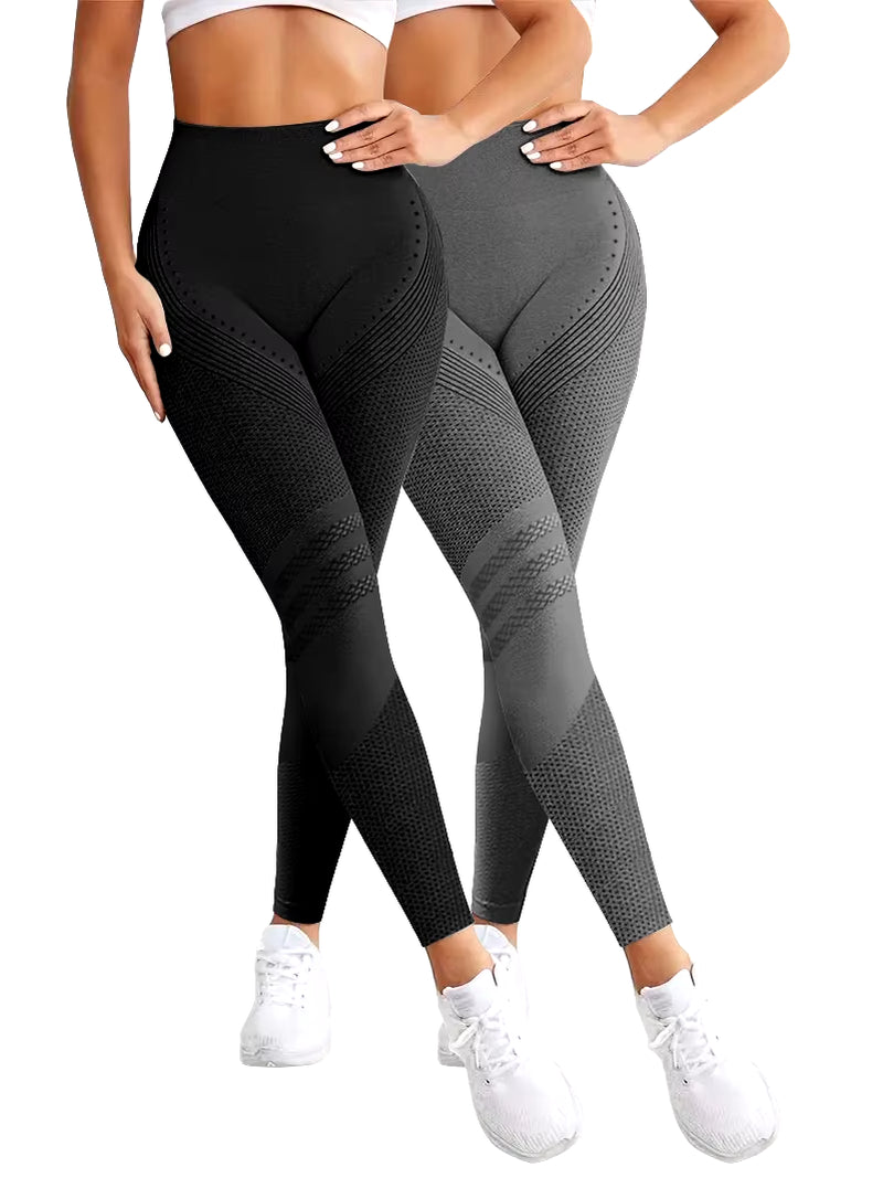 2 Pieces Legging Woman Push up Workout Sport Leggings Women Scrunch Butt Female Outfit Gym Seamless Legging Pants